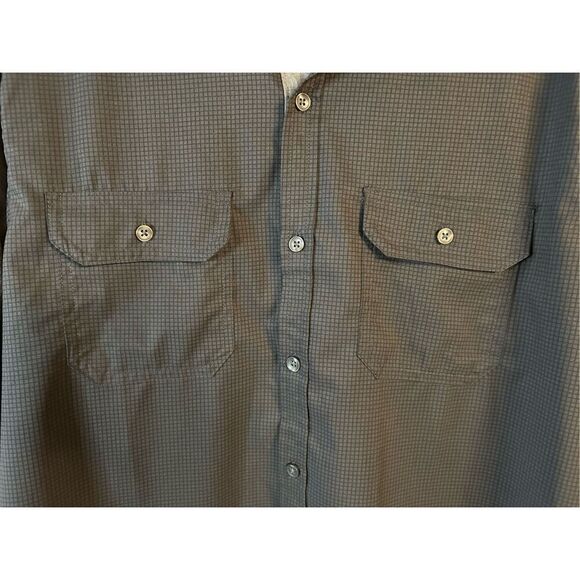 Kenneth Cole New York button up size medium slim fit grid pattern (8026) - Picture 2 of 7